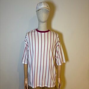 ASOS Men's Oversized Vertical Stripe T-Shirt - Size S